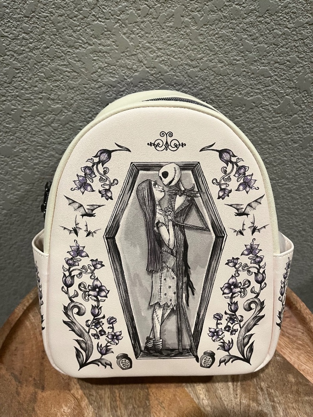 Loungefly The Nightmare Before Christmas Jack & Sally Coffin Mini Backpack